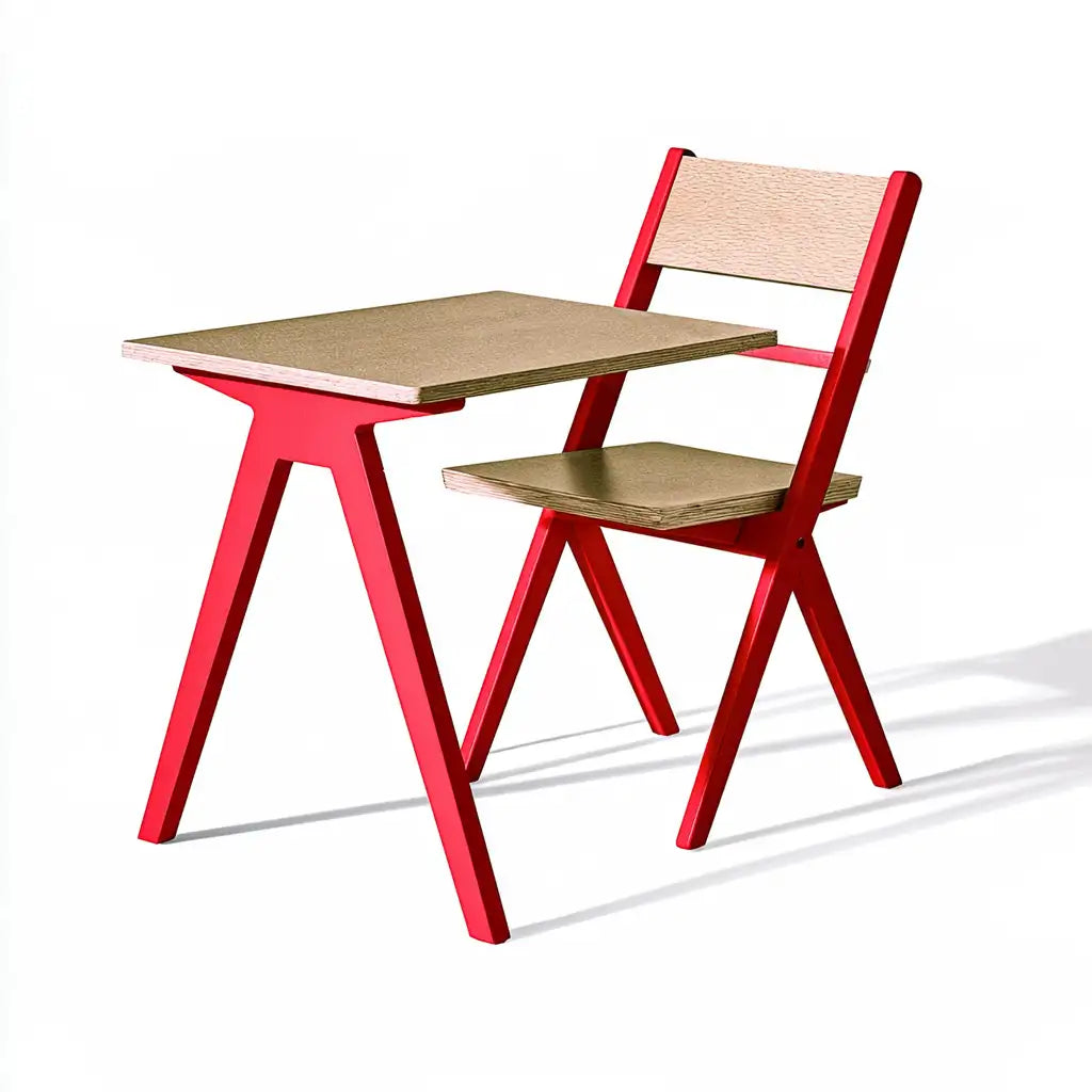 Sedia pieghevole dalle linee moderne, rosso, per la casa